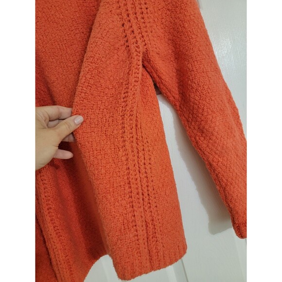 Eileen Fisher Woman Lory Organic Cotton Blend‎ Sweater Orange Textured Sz 1X - Picture 4 of 10